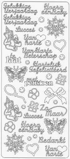 Text Divers - Holländisch - Peel-Off Stickers - Silber