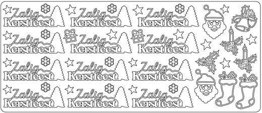 Zalig Kerstfeest - Peel-Off Sticker Sheet - Silver