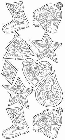 Christmas Illustrations  Peel-Off Sticker Sheet - Silver