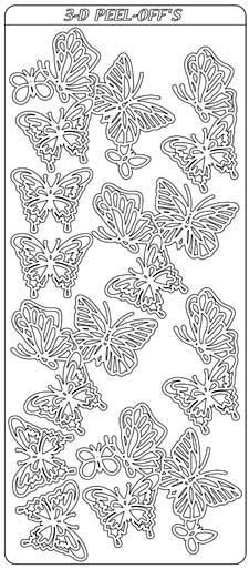 Butterfly - Sticker Sheet - Silver
