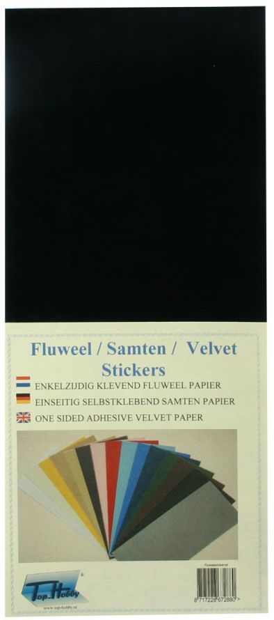Velours Sticker Sheet - Noir - 10 x 23cm