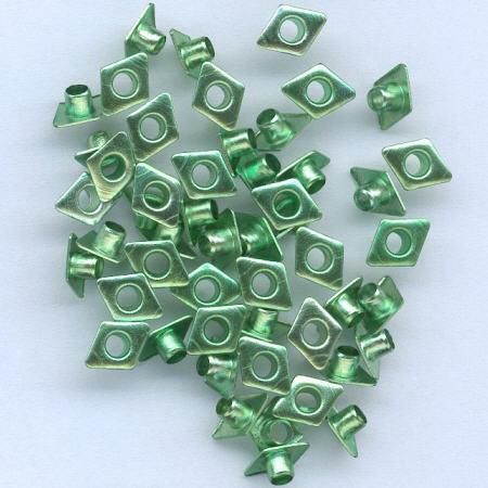 Eyelets Diamond - Green - 6x8mm