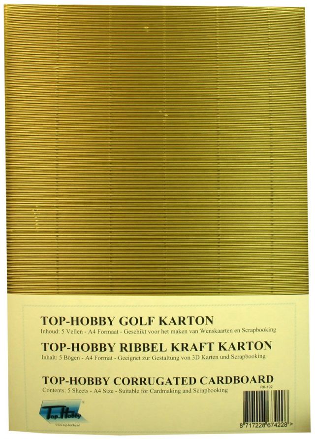 Corrugated Cardboard Package - Gold - 5 sheets