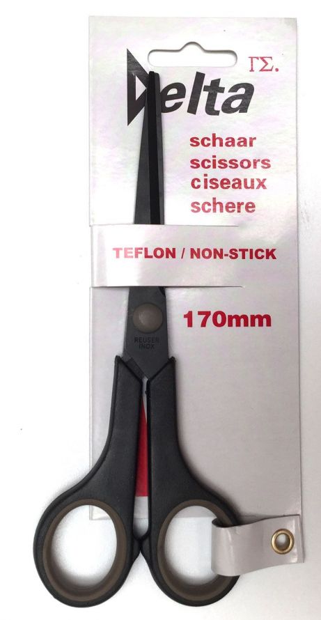 Delta Teflon Ciseaux inoxydable Poignée Soft Grip - 17cm