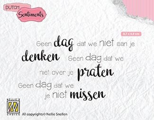 Geen dag dat we niet....  - Clear Stamps - Dutch Sentiments 