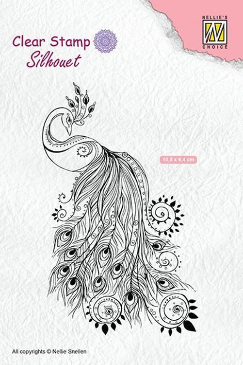 Clear Stempel  - Silhouette Peacock