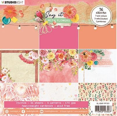 Say it with Flowers - Paper Pad - 170g Karton