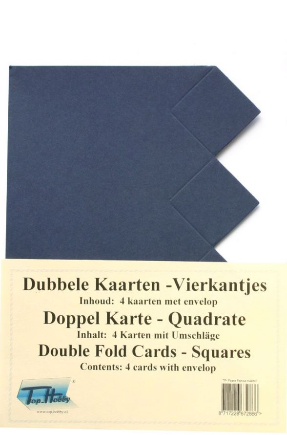Square - Doule Fold Cards Package - Dark Blue