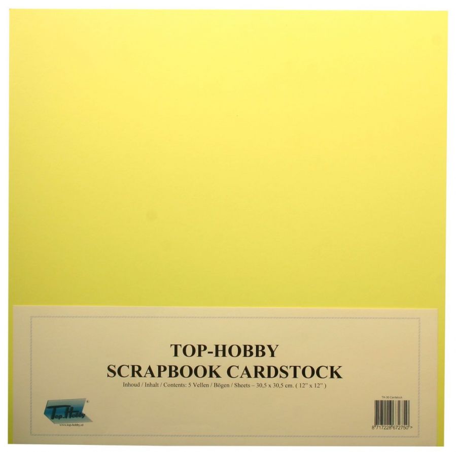 Scrapbook Karton Pakje - Narcis Geel - 240grams