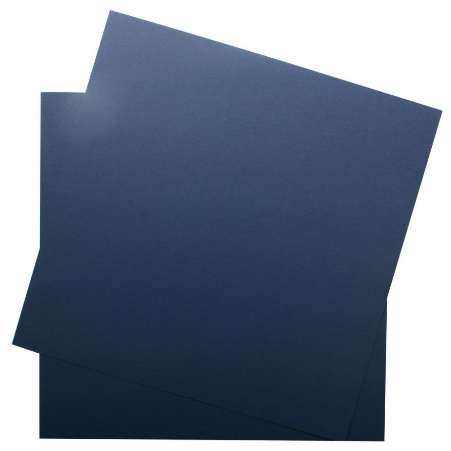 100 Scrapbook Cardboard Sheets - Dark Blue - 240g