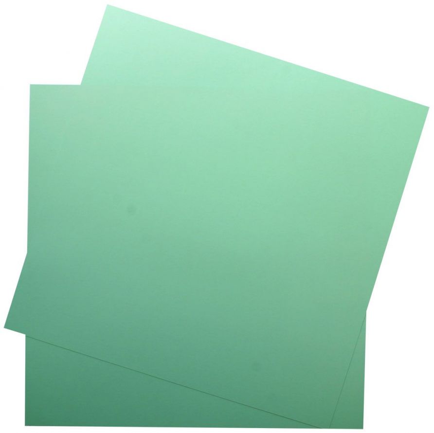 100 Scrapbook Cardboard Sheets - Light Green - 240g