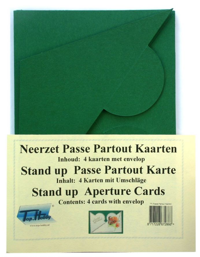 Round Stand Up Cards Package - Dark Green