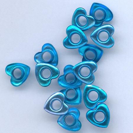 Eyelets Coeurs - Turquoise - 10mm