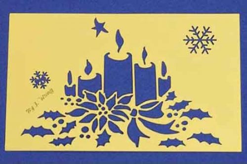 Christmas Candles - Embossing Stencil