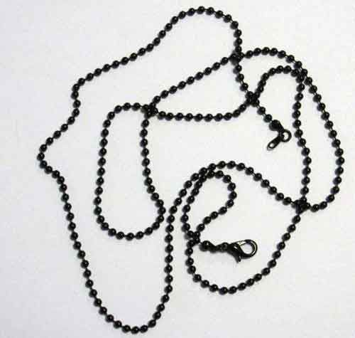 Chain with Clasp - 1,6mm x 80cm - Black