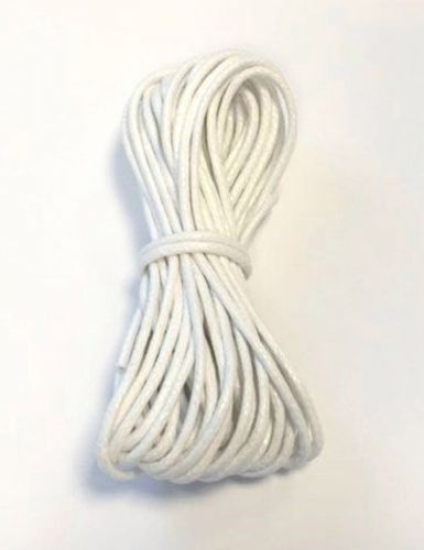 Waxed Cotton Cord - White