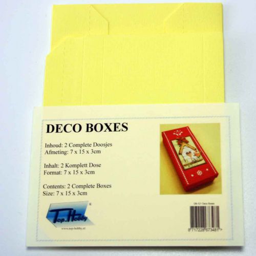 Deco Boxes Packung - Rechteck - Hellgelb