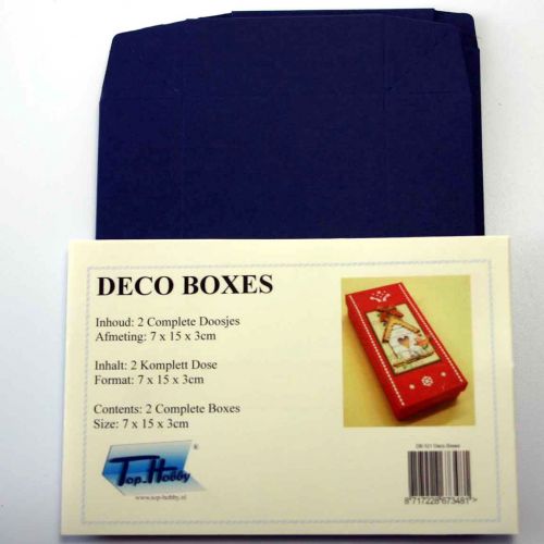 Deco Boxes Package - Recktangle - Bleu Foncé