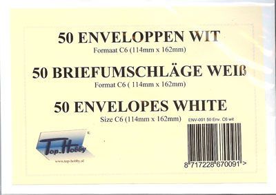 Umschläge Packung C6 - 50 Stück - Weiß