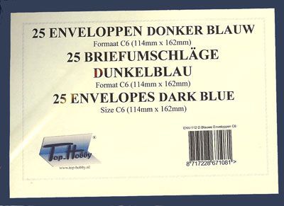 Enveloppe Paquet C6 - 25 envelop - Bleu Foncé