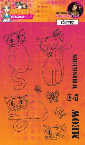 Cats & Girls - Transparante Stempel - A5 Formaat