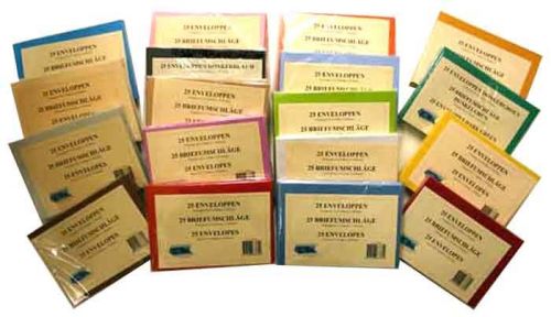 Envelopes Packages C6 - Assorted Colours - 24 packages