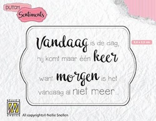 Vandaag is de dag - Clear Stamps - Dutch Sentiments 